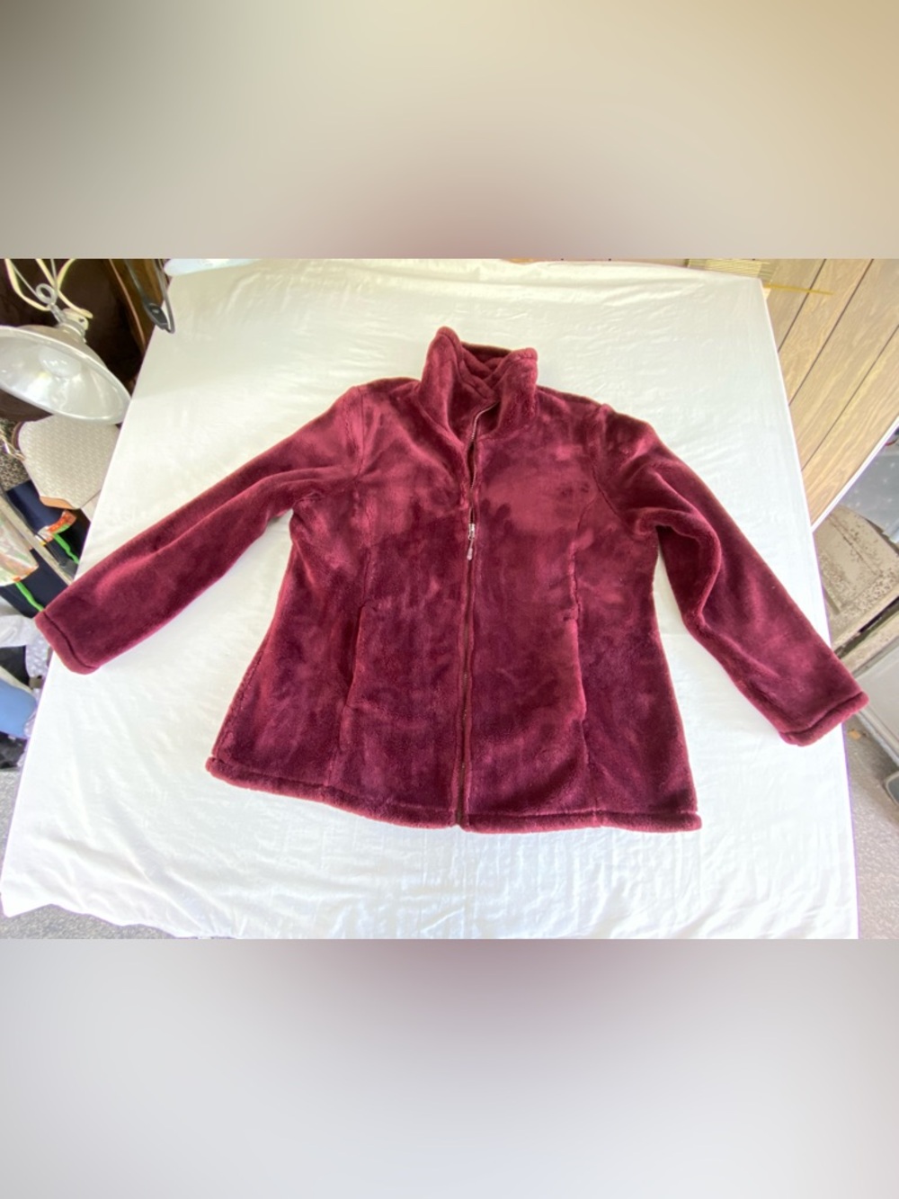 32 Degrees Women’s XXL Plush Burgundy Full Zip Jacket
